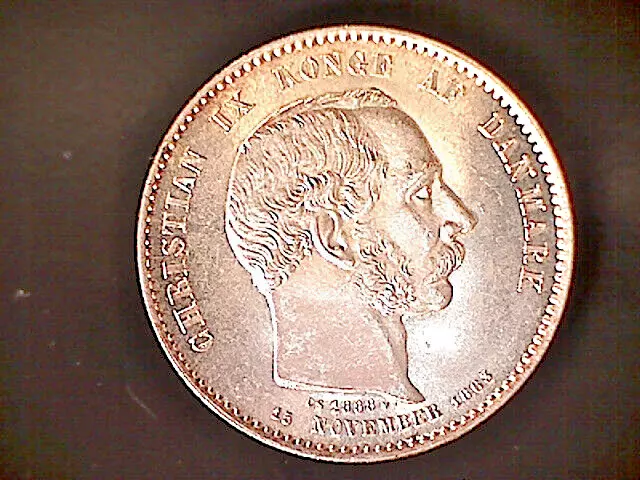 Dänemark 2 Kronen 1888 - 25. Reg. Jub. -  Silber - 15 Gr/800er - unzirkuliert