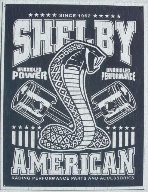 Shelby Cobra American Racing Performance Parts USA Metall Schild Plakat