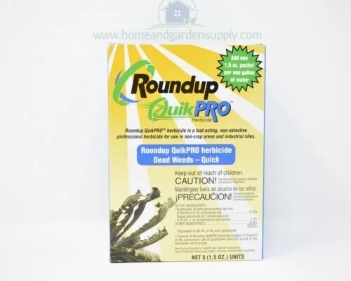 Roundup QuikPro 73.3% Glyphosate Fast Weed and Root Killer 10 Packets