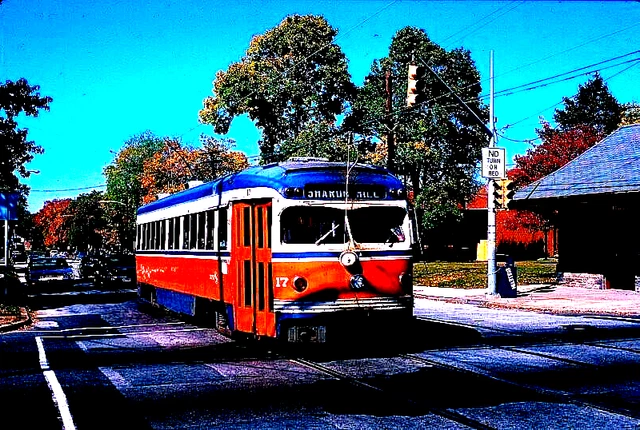 Original Kodachrome Slide Septa Trolley#17 At Providence Rd October 17, 1981
