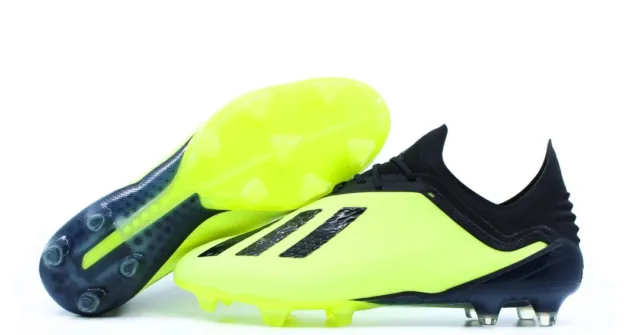 Botines de fútbol americano Adidas para hombre X 18.1 FG amarillo solar talla 12 DB2251