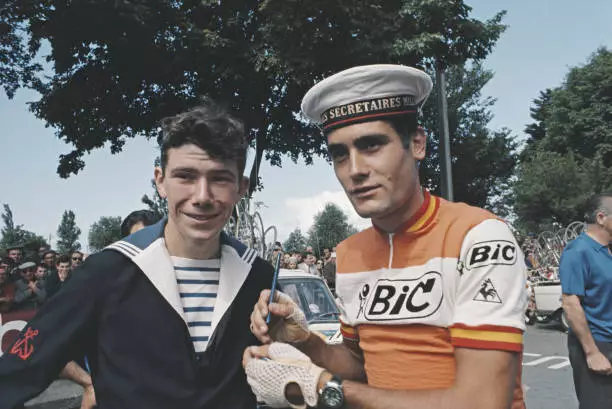 Spanish racing cyclist Luis Ocana of the Bic cycling team 1970 OLD PHOTO