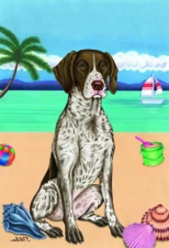 Beach House Flag - German Shorthaired Pointer 69049