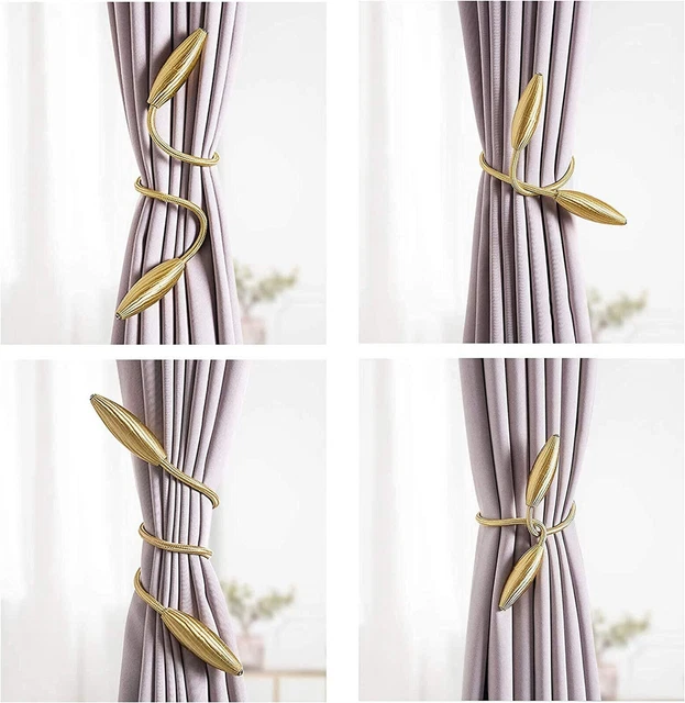 Beautiful Curtain Holder tieback color Dark Gold for Home Decor Set of 2