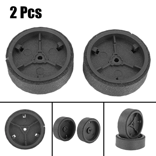 Roues De Rechange Pour Caddie De Courses – Lot De 2 – Blanc Et Noir – Diamètre 15,8 Cm