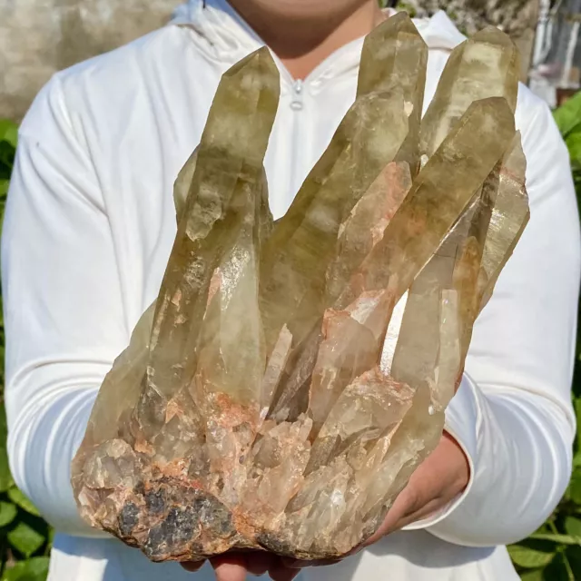 5.9LB Natural Citrine cluster mineral specimen quartz crystal healing