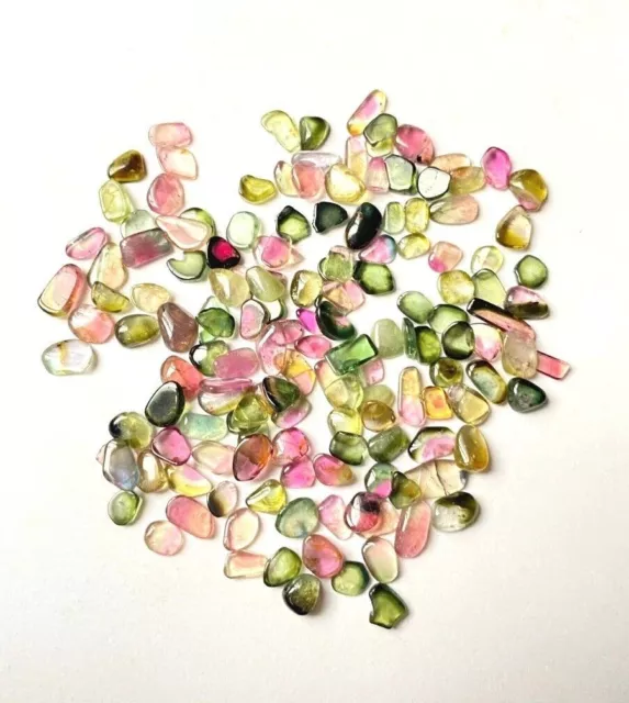 [Wholesale] Amazing Color Natural Tourmaline Slices Loose Gemstone For Jewellery