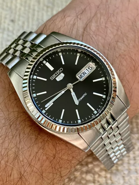 SEIKO 5 SNXJ Snxj89 K Black Dial Datejust Daydate 7S26 Watch