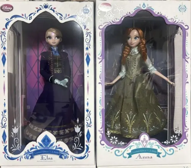 Disney 100th Anniversary Frozen Limited Doll Anna Elsa Doll Set