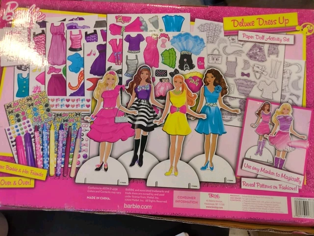 BARBIE DELUXE DRESS Up Paper Doll Activity Set New In Box $38.48 ...