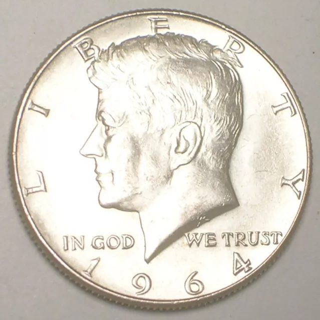 1964 Kennedy Half Dollar 50 Cents Silver Coin XF+