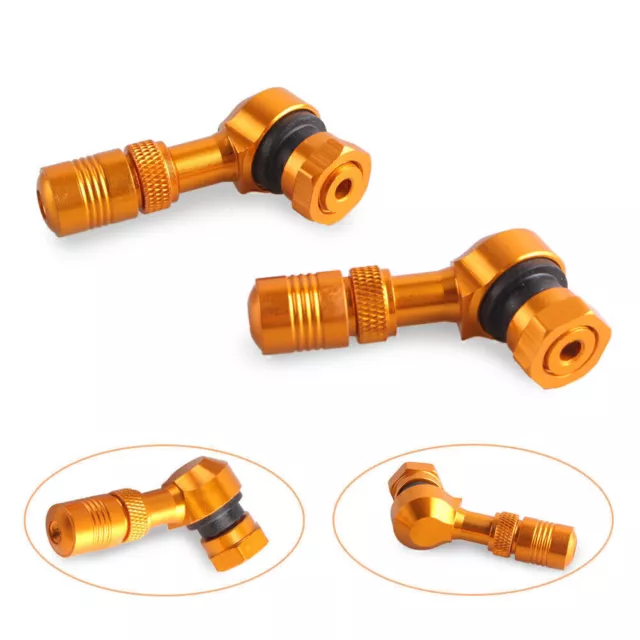83 Degree Universal Valve Stem For BMW 2004-2012 05 R1200GS Pair Gold Motorcycle