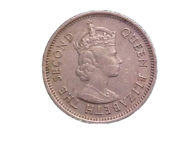 1959 British Caribbean Territories 10 Cents Elizabeth II KM#5-Nice Circ!c3497xux