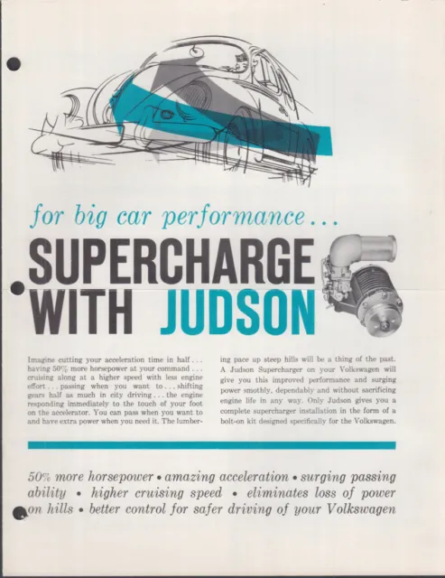 The ABC of Supercharging your Volkswagen with Judson folder c 1961