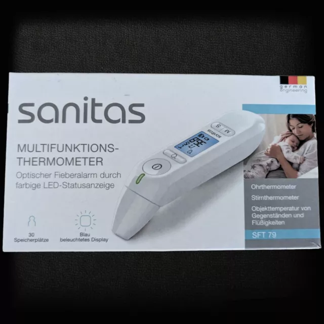 Sanitas Multifunktions-Thermometer Ohr- und Stirnthermometer SFT 79