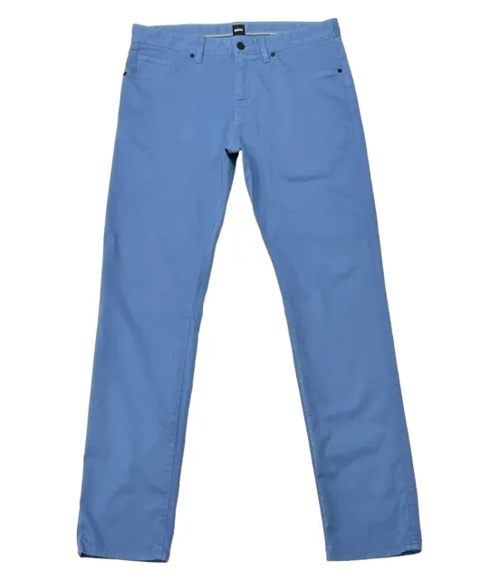 Hugo Boss Men's Delaware Slim Fit Jeans In Stretch Gabardine In Blue