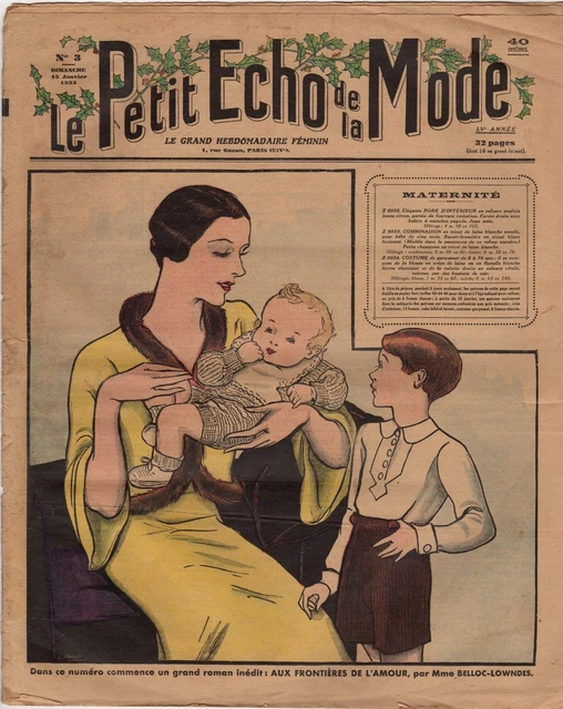 Le Petit Echo de la Mode Art Deco Graphic Art French Fashion Clothing Magazine 1