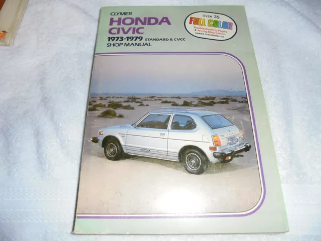 1973-1979 Honda Civic Standard and CVCC Clymer Shop, Service and Repair Manual