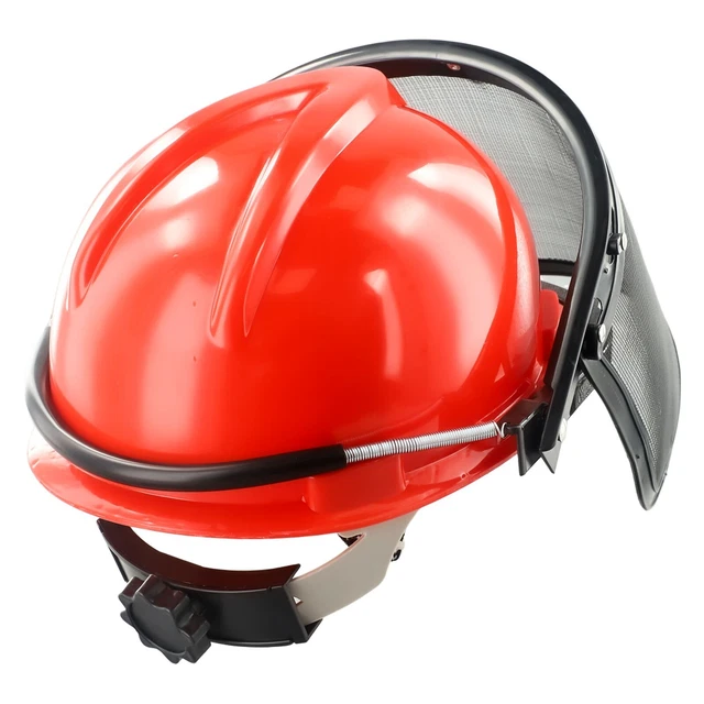 Casco Forestale Protettivo Con Visiera Rete E Cuffie Antirumore SNR 23 DB | Regolabile 54-62 Cm, Per Motosega E Decespugliatore