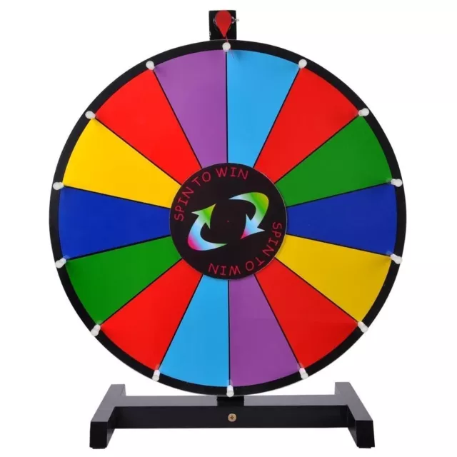 MegaBrand Editable 24" Color Prize Wheel of Fortune Trade Show Tabletop Spin