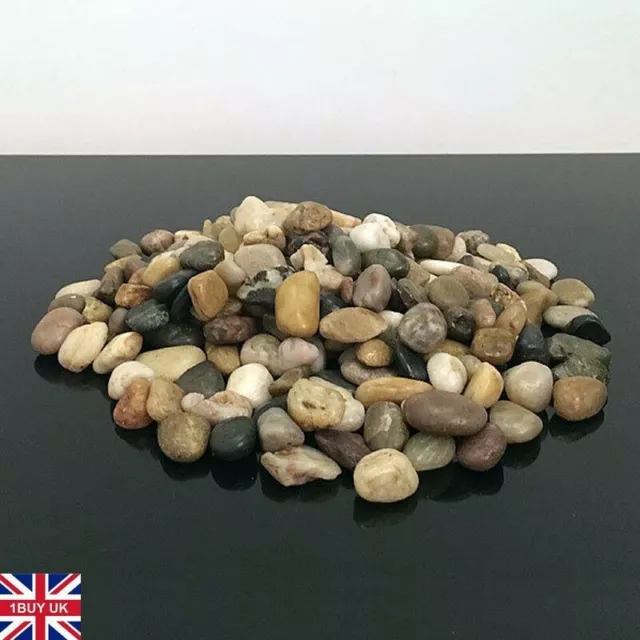 1kg New ASSORTED BROWNS Natural Stones Pebbles Table Decoration Pot Vase Garden