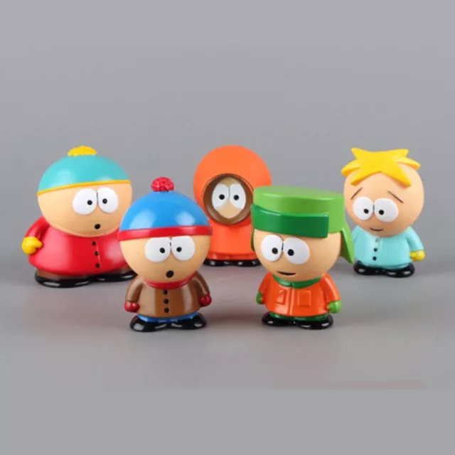 South Park Anime Stan Kyle Eric Kenny Butters PVC BATH Toy Figure Gift 5Pcs/Set