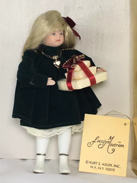 KSA Kurt Adler Collectibles Jocelyn Mostrom Christmas Girl Green Doll Ornament