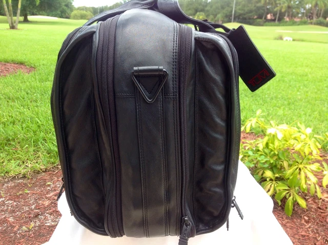 💼 Rare Tumi Alpha XXL Black Napa Leather 21" Carry On Expandable Duffle Bag EUC 4