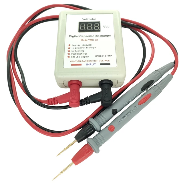 High Voltage Discharge Tool KeeYees 1000V Capacitor Discharger Pen – Fast Discharge Tool With Digital Voltmeter And Alligator Clips