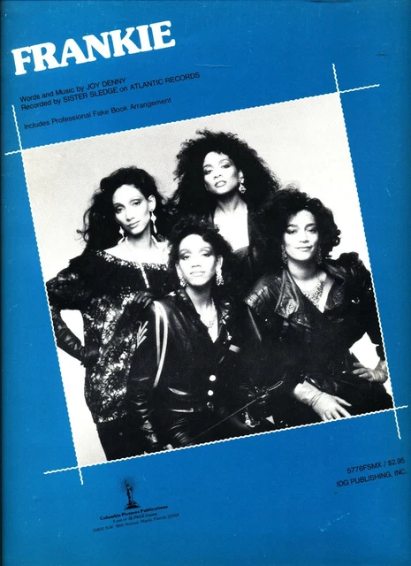 SISTER SLEDGE FRANKIE Partition Piano/Chant/Guitare/Accords 1983 Tres ...