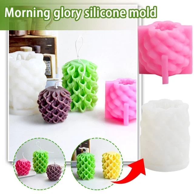 3D Unique Candles Molds Carved Wavy Silicone Candle Mold