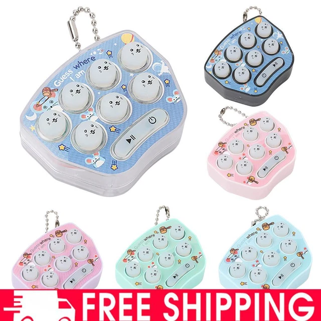 SHOTAY Hamster Spiel Schlüsselanhänger Maschine, Mini Hamster Memory Spiel  Schlüsselanhänger, LED, Elektronisch, Hamster Knopf Spielmaschine, Fidget  Spielzeug, Pink