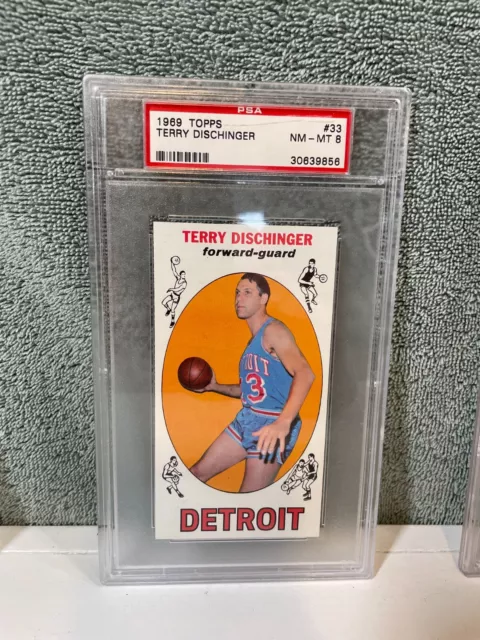 1969 Topps Basketball Card #33 Terry Dischinger PSA 8 NM-MT