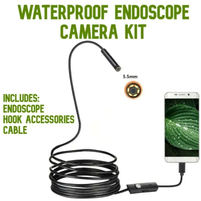 Fotocamera endoscopio USB ad alta risoluzione per kit di pulizia scarico ispezio