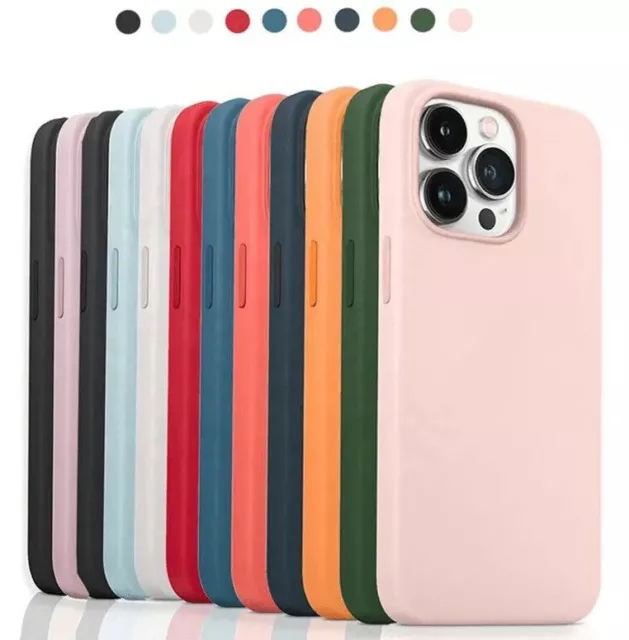 Case For iPhone 15 XR 14 13 12 11 Pro Max XS X  Colour Shockproof Silicone Cover
