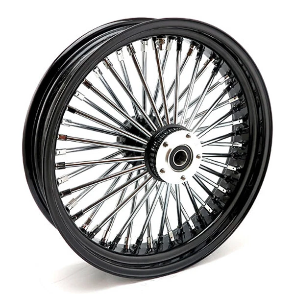Jante Moto 21x3.5 Big Graisse Roi - Chrome, Roue à Rayons Pour Avant - Neuf Pour Harley Davidson