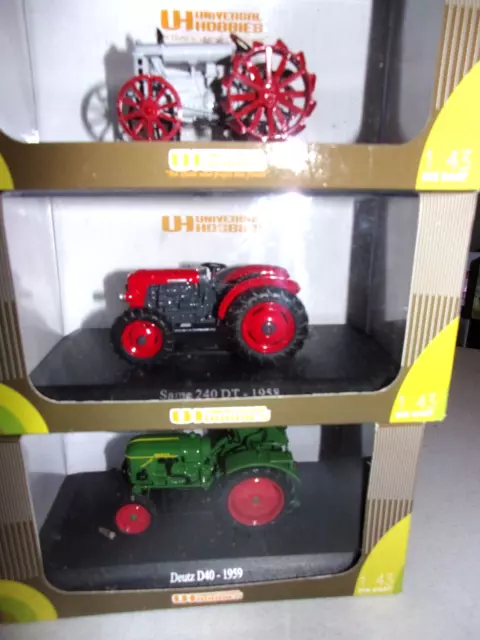 Universal Hobbies  1/43 Metal Lot 3 Tracteurs Neufs