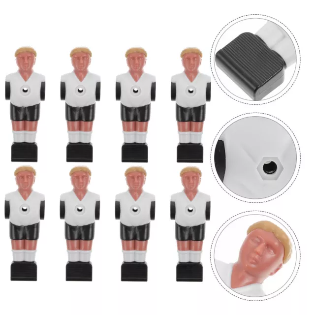 8 Pcs Resin Soccer Ball Machine Man Mini Accessories Foosball Table Parts Men