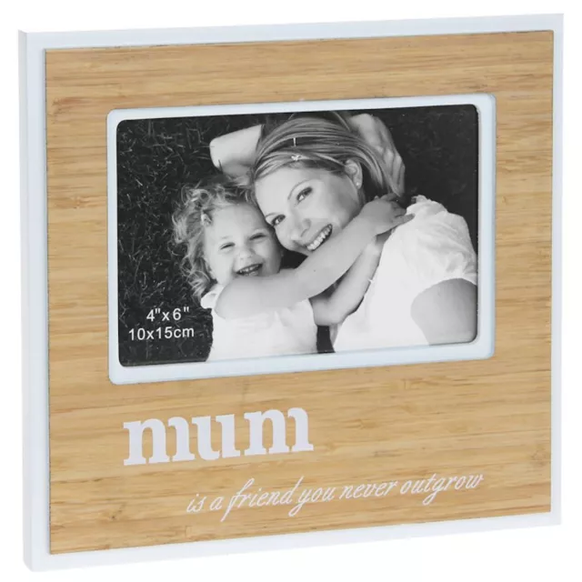 Bamboo Sentiment Photo Frame with verse  - Mum 6x4" ideal Mothers Gift