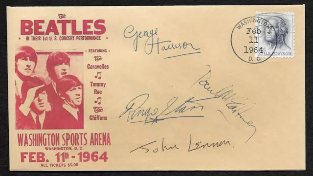 The Beatles 1964 1st USA Concert Collector Envelope With 1960s Stamp OP1257