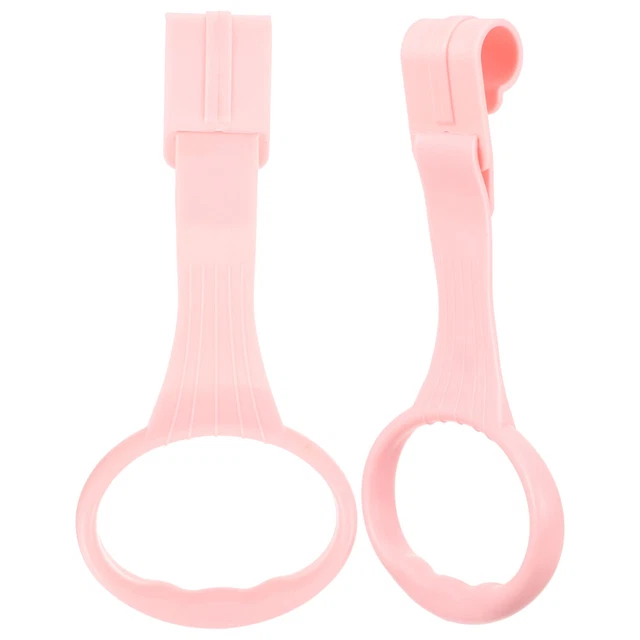 Anillo de extracción de cama para niños Pp soporte para caminar anillo bebé asistente para caminar rosa