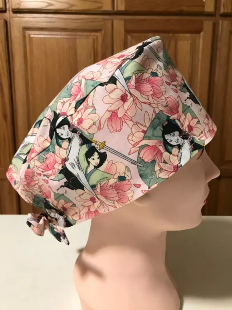 Scrub or Chef Hat Medical Nursing Chemo Skull Cap Mulan Print 3