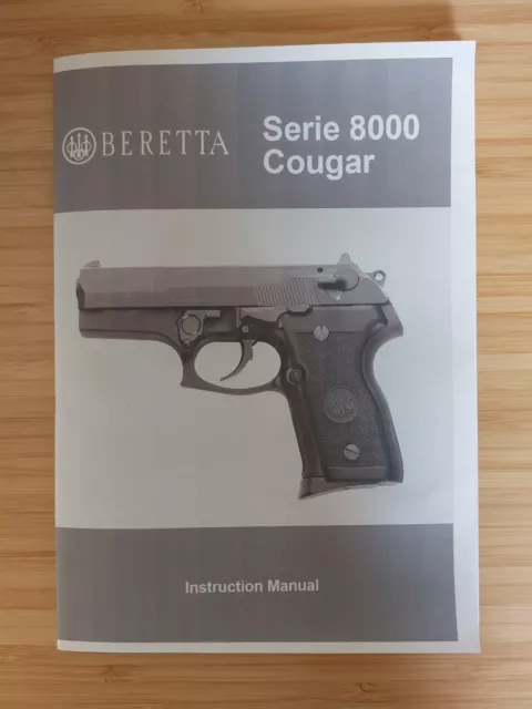 Manuel Beretta 8000 Cougar - Mode D'emploi - Manual - Langue Anglaise