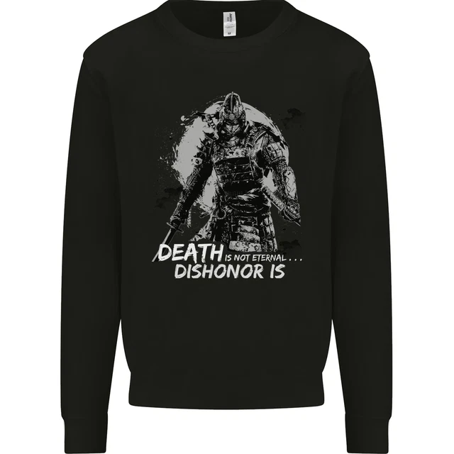 Death Not Eternal Arti Marziali Mma Samurai Uomo Felpa Maglione