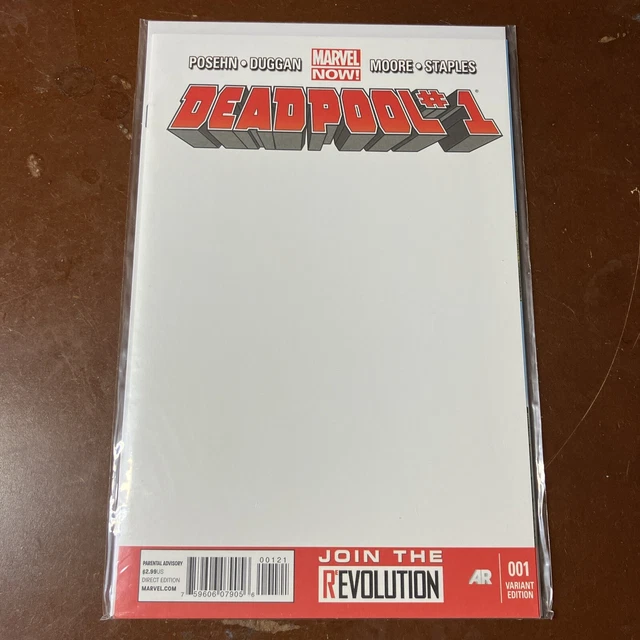 Carte Croquis (PSC) Deadpool - Dessin Original Par George Vega - Excellent état - Non Classée