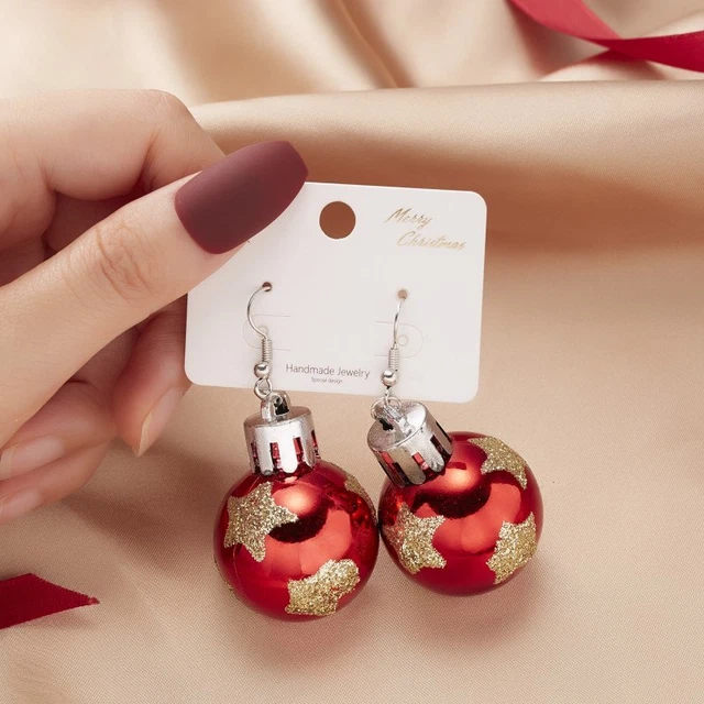 Christmas Tree Star Ear Hook Earrings Dangle Drop Women Jewelry Xmas Fashion New