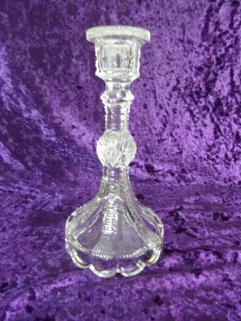 American Brilliant Clear Crystal Candlestick