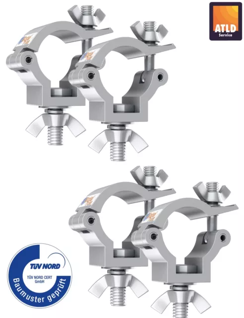 4er Set GLOBAL TRUSS Half Coupler / Trussaufnehmer 32-35mm bis 75kg