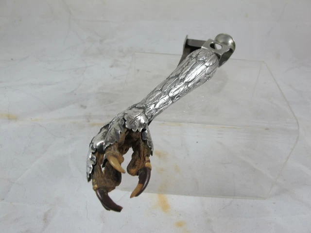 MID 19tH CENTURY FRENCH CIGAR CUTTER, SILVER ENCASED  TALON, C1850'S