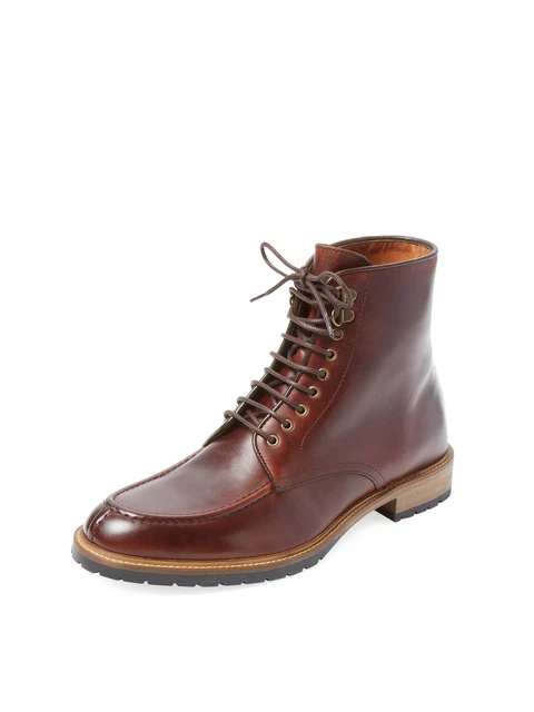 MCCARREN & SONS Men Lace-Up Leather Boot - brown - US size  display picture 1